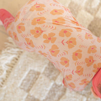 CORAL + ORANGE FLORAL | ZIPPER ONE PIECE