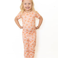 CORAL + ORANGE FLORAL | SHORT SLEEVE