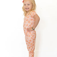 CORAL + ORANGE FLORAL | SHORT SLEEVE