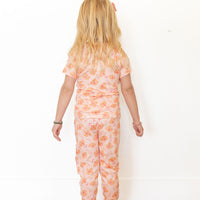 CORAL + ORANGE FLORAL | SHORT SLEEVE