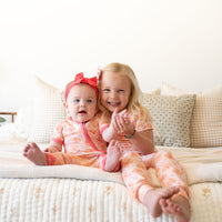 CORAL + ORANGE FLORAL | ZIPPER ONE PIECE