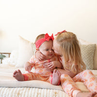 CORAL + ORANGE FLORAL | SHORT SLEEVE