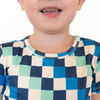 BLUE MULTICOLOR CHECKER | SHORT SLEEVE