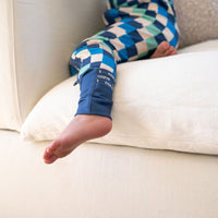 BLUE MULTICOLOR CHECKER | SHORT ZIPPER ONE PIECE