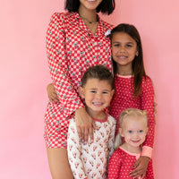 CHERRY CHECKER | WOMEN'S LONG SLEEVE SHORTS SET