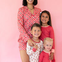 CHERRY CHECKER | WOMEN'S LONG SLEEVE SHORTS SET