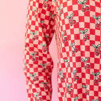 CHERRY CHECKER | WOMEN'S LONG SLEEVE SHORTS SET