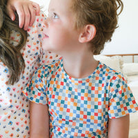 RAINBOW MINI CHECKER | SHORT SET
