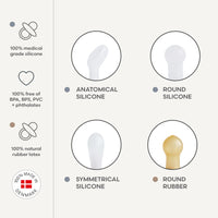 FRIGG BABY'S FIRST PACIFIER FLORAL HEART | BLUSH | 4 PACK