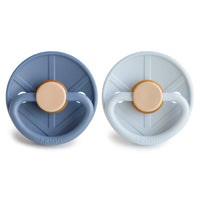 FRIGG LITTLE VIKING NATURAL RUBBER PACIFIER | OCEAN VIEW/POWDER BLUE | 2 PACK