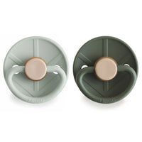 FRIGG LITTLE VIKING NATURAL RUBBER PACIFIER | SAGE/OLIVE | 2 PACK