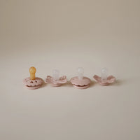 FRIGG BABY'S FIRST PACIFIER FLORAL HEART | BLUSH | 4 PACK