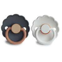 FRIGG DAISY NATURAL RUBBER PACIFIER | AURORA/BRIGHT WHITE | 2 PACK