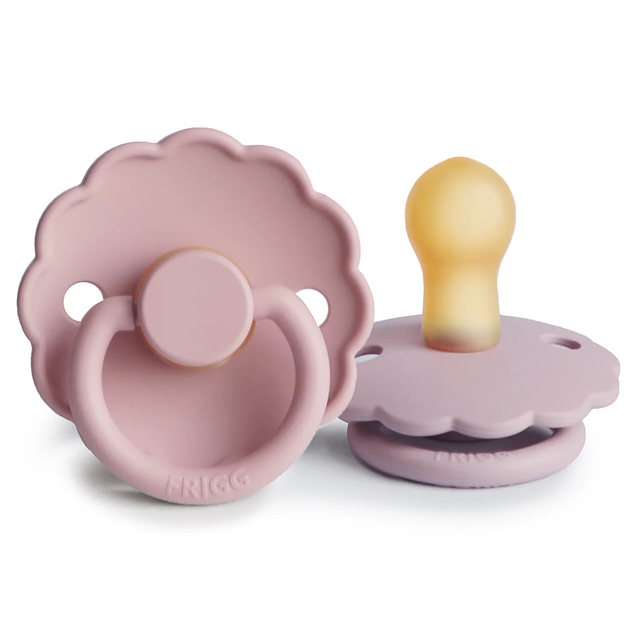 FRIGG DAISY NATURAL RUBBER PACIFIER BABY PINK/SOFT LILAC