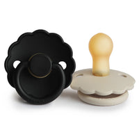 FRIGG DAISY NATURAL RUBBER PACIFIER | JET BLACK/CREAM | 2 PACK