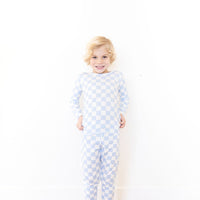 LIGHT BLUE + WHITE CHECKER | LONG SLEEVE