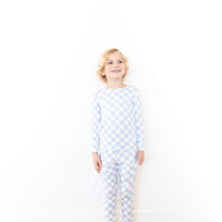 LIGHT BLUE + WHITE CHECKER | LONG SLEEVE