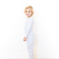 LIGHT BLUE + WHITE CHECKER | LONG SLEEVE