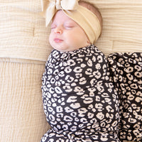 BLACK + LIGHT TAN CHEETAH | SWADDLE