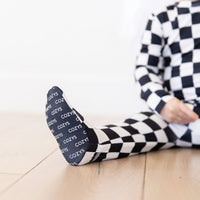 BLACK + WHITE CHECKER | FOOTIE ONE PIECE
