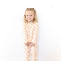 BRIGHT ORANGE + WHITE CHECKER | LONG SLEEVE