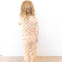 BRIGHT ORANGE + WHITE CHECKER | LONG SLEEVE