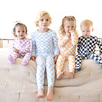 BLACK + WHITE CHECKER | FOOTIE ONE PIECE