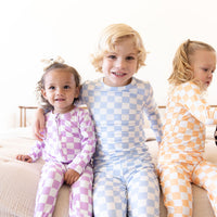 LIGHT BLUE + WHITE CHECKER | LONG SLEEVE