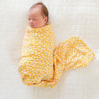 YELLOW + WHITE FLORAL | SWADDLE