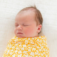 YELLOW + WHITE FLORAL | SWADDLE