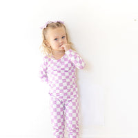 LIGHT PURPLE + WHITE CHECKER | LONG SLEEVE