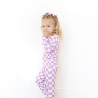 LIGHT PURPLE + WHITE CHECKER | LONG SLEEVE