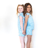LIGHT BLUE DAISY | RUFFLE SHORT SET