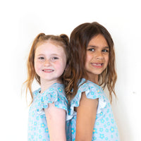 LIGHT BLUE DAISY | RUFFLE SHORT SET