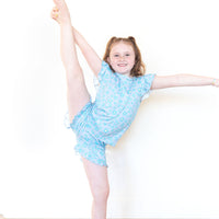 LIGHT BLUE DAISY | RUFFLE SHORT SET