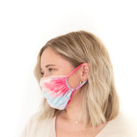 PINK + BLUE TIE DYE | KID/ADULT FACE MASK