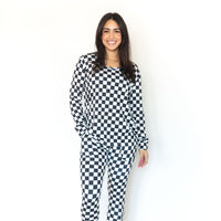 BLACK + WHITE CHECKER | WOMEN'S LONG SLEEVE