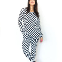 BLACK + WHITE CHECKER | WOMEN'S LONG SLEEVE