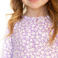 PURPLE + WHITE FLORAL | LONG SLEEVE