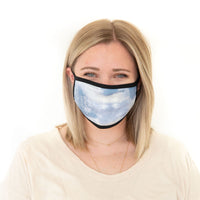 LIGHT BLUE + WHITE TIE DYE | ADULT FACE MASK