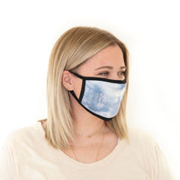 LIGHT BLUE + WHITE TIE DYE | ADULT FACE MASK