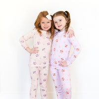 PALE LAVENDER + BLUE FLORAL | LONG SLEEVE