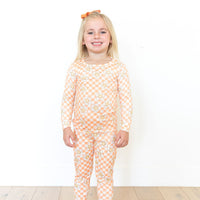 ORANGE SMILEY CHECKER | LONG SLEEVE