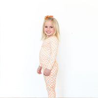 ORANGE SMILEY CHECKER | LONG SLEEVE