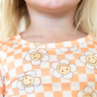 ORANGE SMILEY CHECKER | LONG SLEEVE