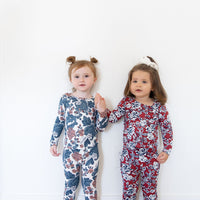 PEACH + BLUE FLORAL | LONG SLEEVE