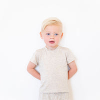 OATMEAL SOLID SHORT SET