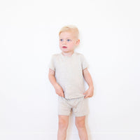 OATMEAL SOLID SHORT SET
