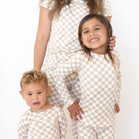 TAN + WHITE CHECKER | LONG SLEEVE