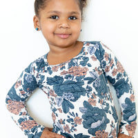 PEACH + BLUE FLORAL | LONG SLEEVE